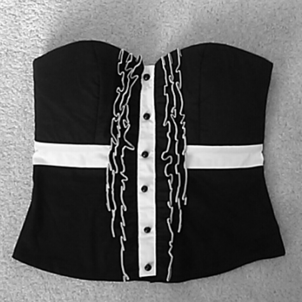 Black and white corset